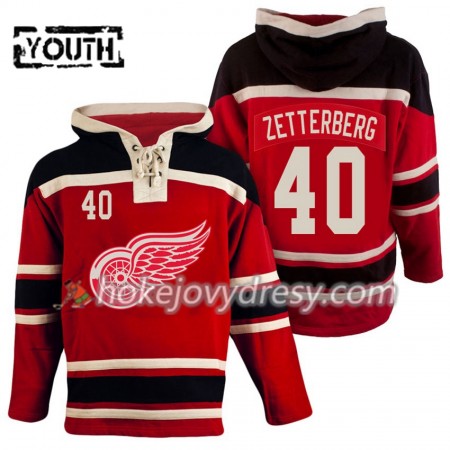 Detroit Red Wings Henrik Zetterberg 40 Červená Sawyer Mikiny Hooded - Dětské